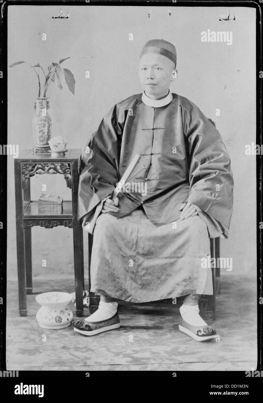 Ein Händler aus der Case File der chinesischen Geschäftspartnerschaft für die Quong Lee Company, die Einblicke in chinesisch-amerikanische Geschäftspraktiken während des frühen 20. Jahrhunderts bietet. Stockfoto