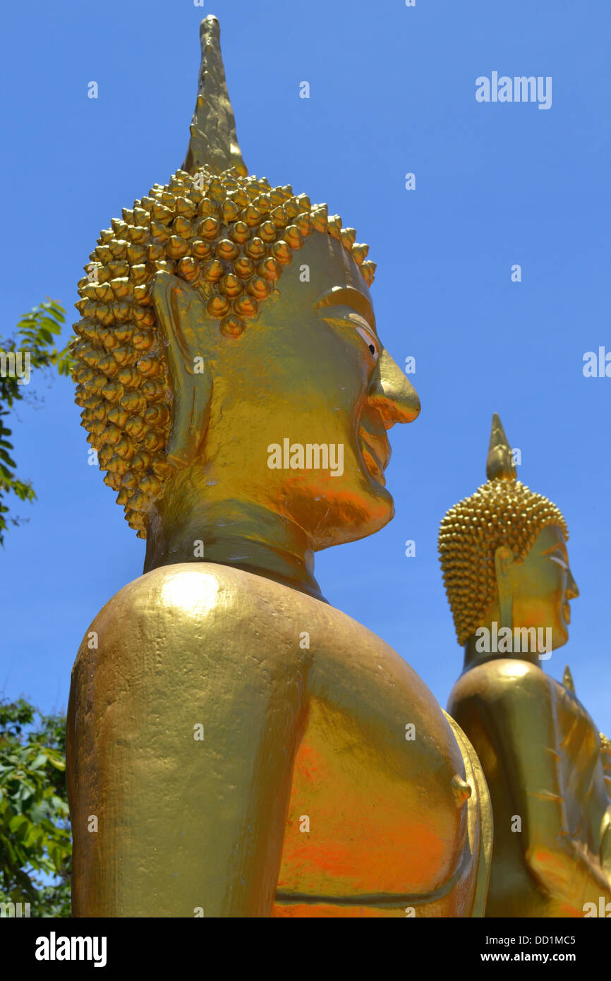 Buddha-Statuen in Pratumnak Hill Pattaya – Wat Khao Phra Yai Stockfoto