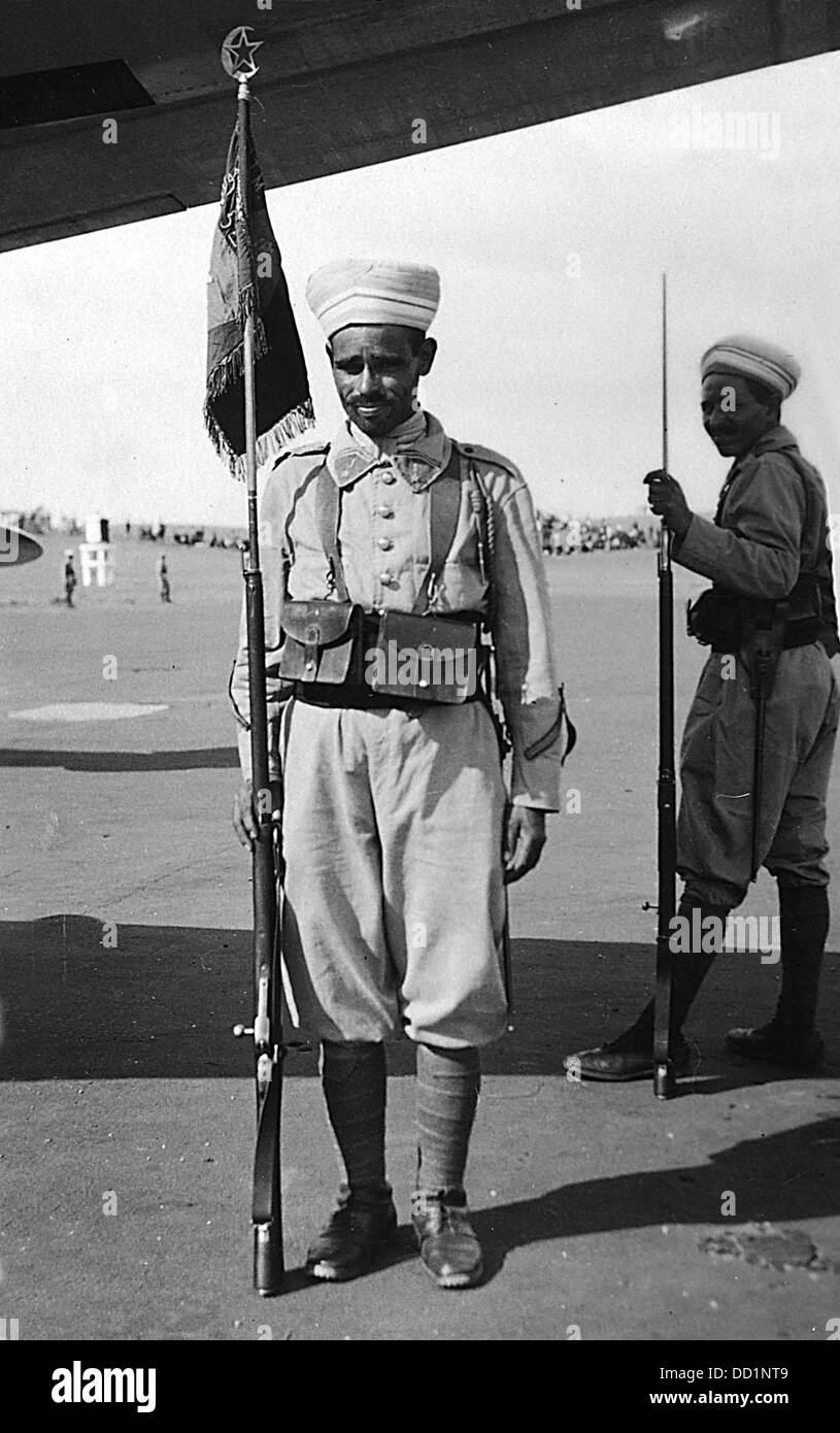 Eine französische Kolonialsoldaten in Nordafrika während WW11 Stockfoto