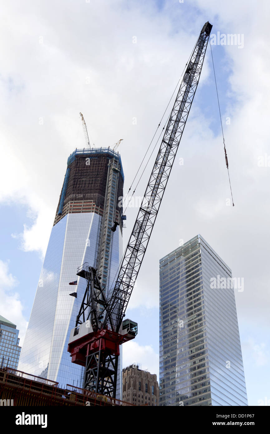 NEW YORK CITY-One World Trade Center Gebäude noch im Bau, 2. Januar 2012 Stockfoto