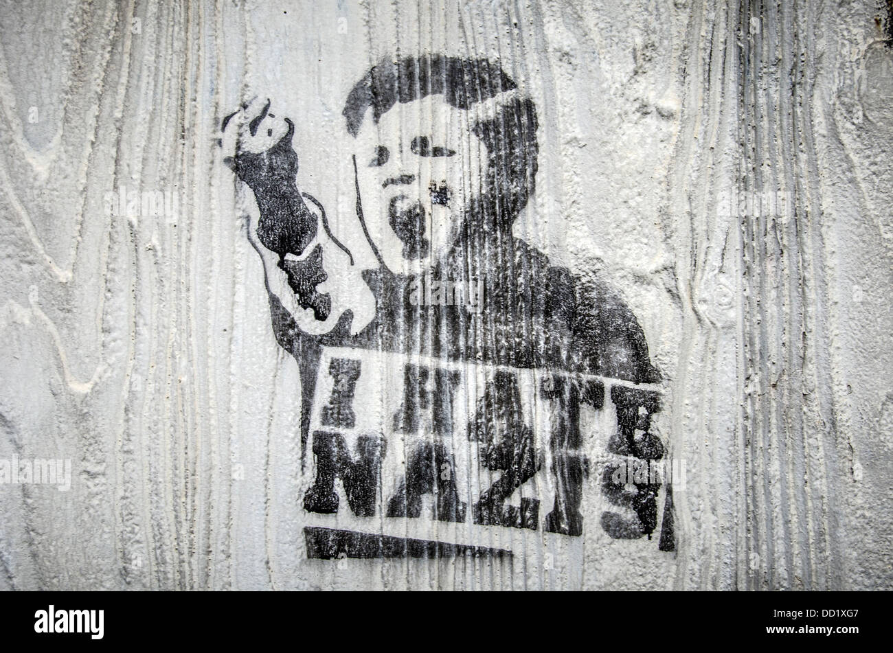 ANTIFA Nazi Grafitti Stockfoto