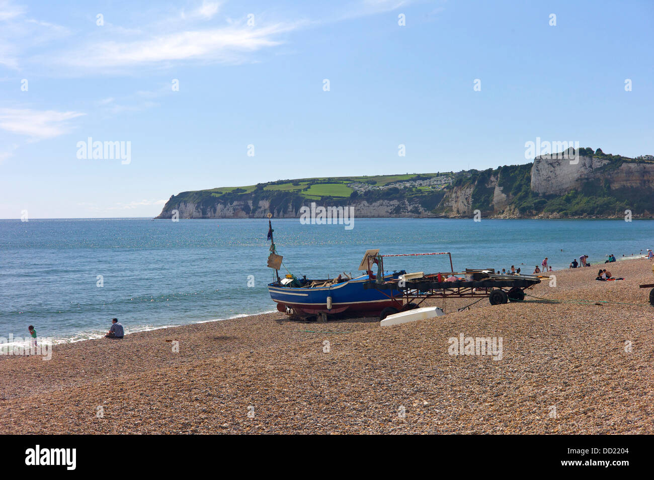 Strand bei Seaton, Jurassic Coast, Devon, UK Stockfoto