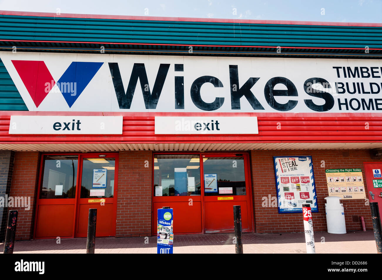 Wickes speichern an Bridgwater, UK. Stockfoto