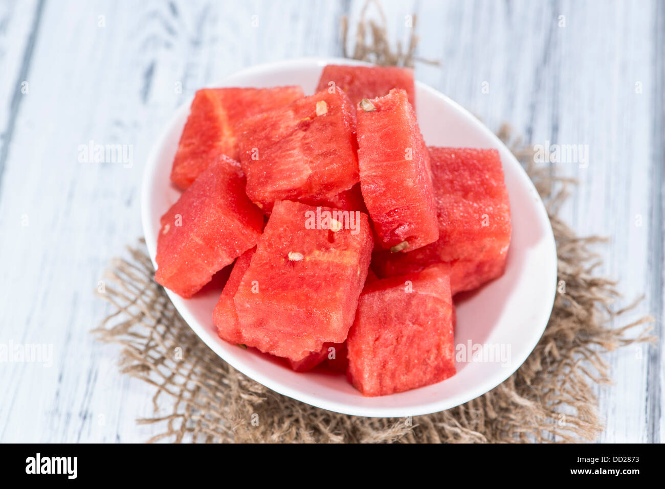 Frische Wassermelone Stücke (Makroaufnahme) Stockfoto