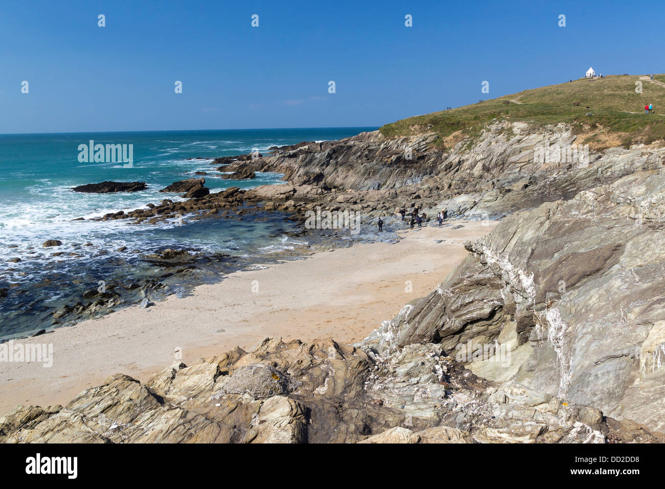 Wenig Fistral Strand Newquay Cornwall England UK Stockfoto