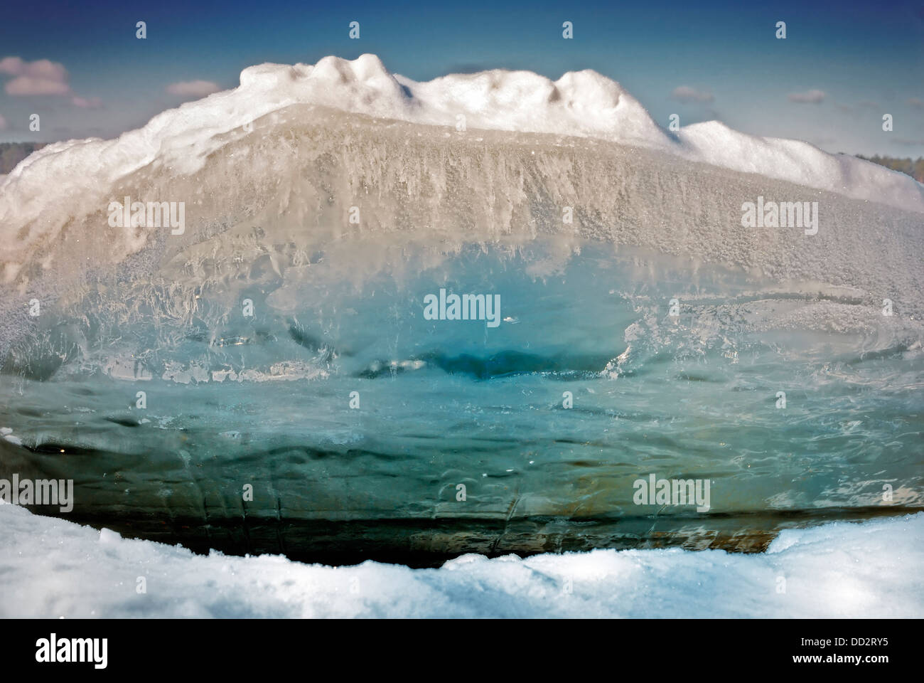 Brechen Sie die Eisschollen, close-up Stockfoto