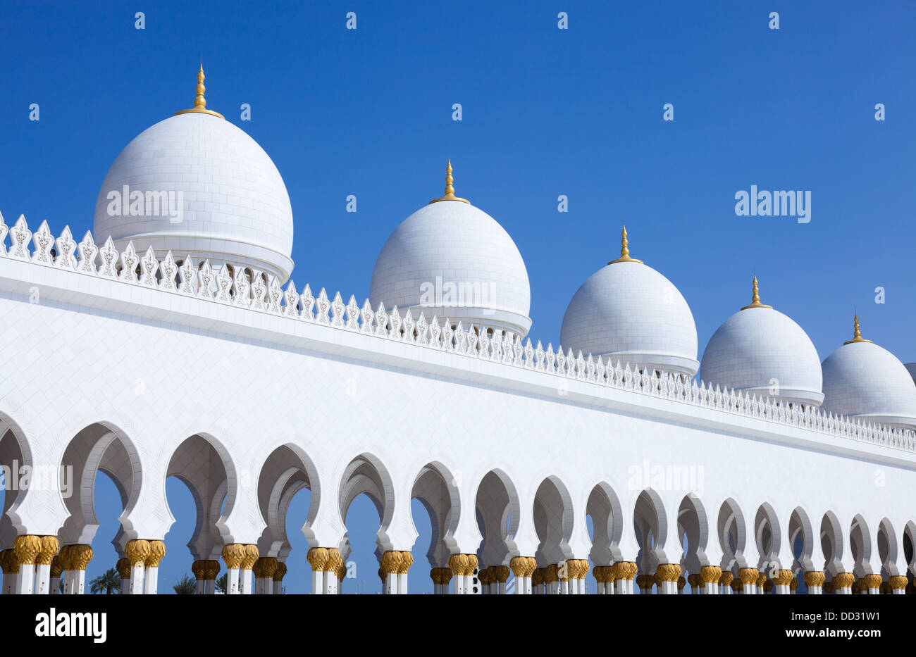 Große Moschee - Abu Dhabi Stockfoto