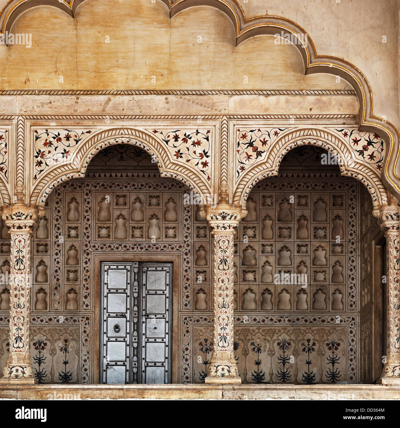 Fragmente der traditionellen indischen Architektur. Agra Stockfoto