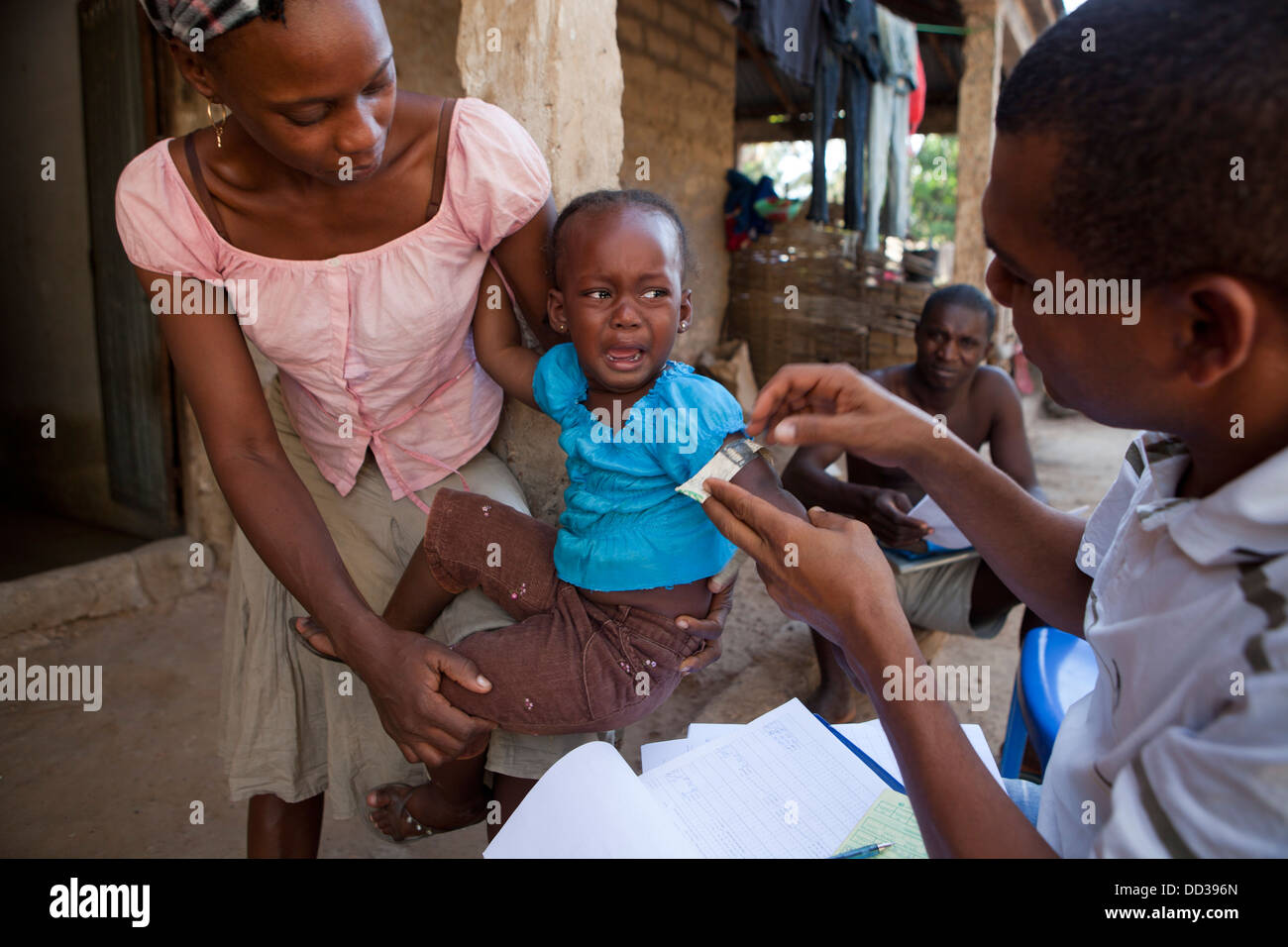 Arztbesuch. Bissau, Guinea-Bissau, Westafrika. Stockfoto