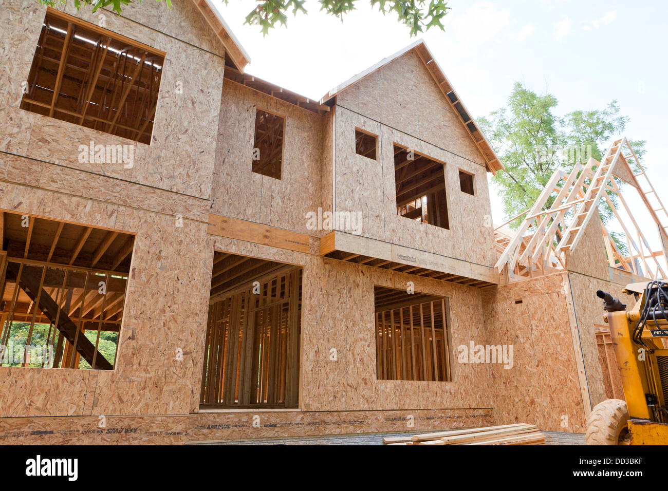 Neue single Familie Haus Holzrahmen - Virginia USA Stockfoto