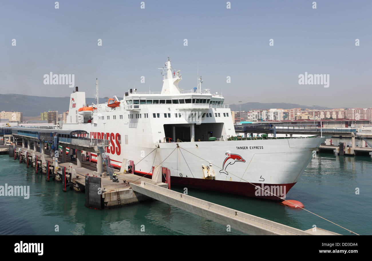 FRS Tanger Express Fähre im Hafen von Algeciras, Spanien Stockfoto