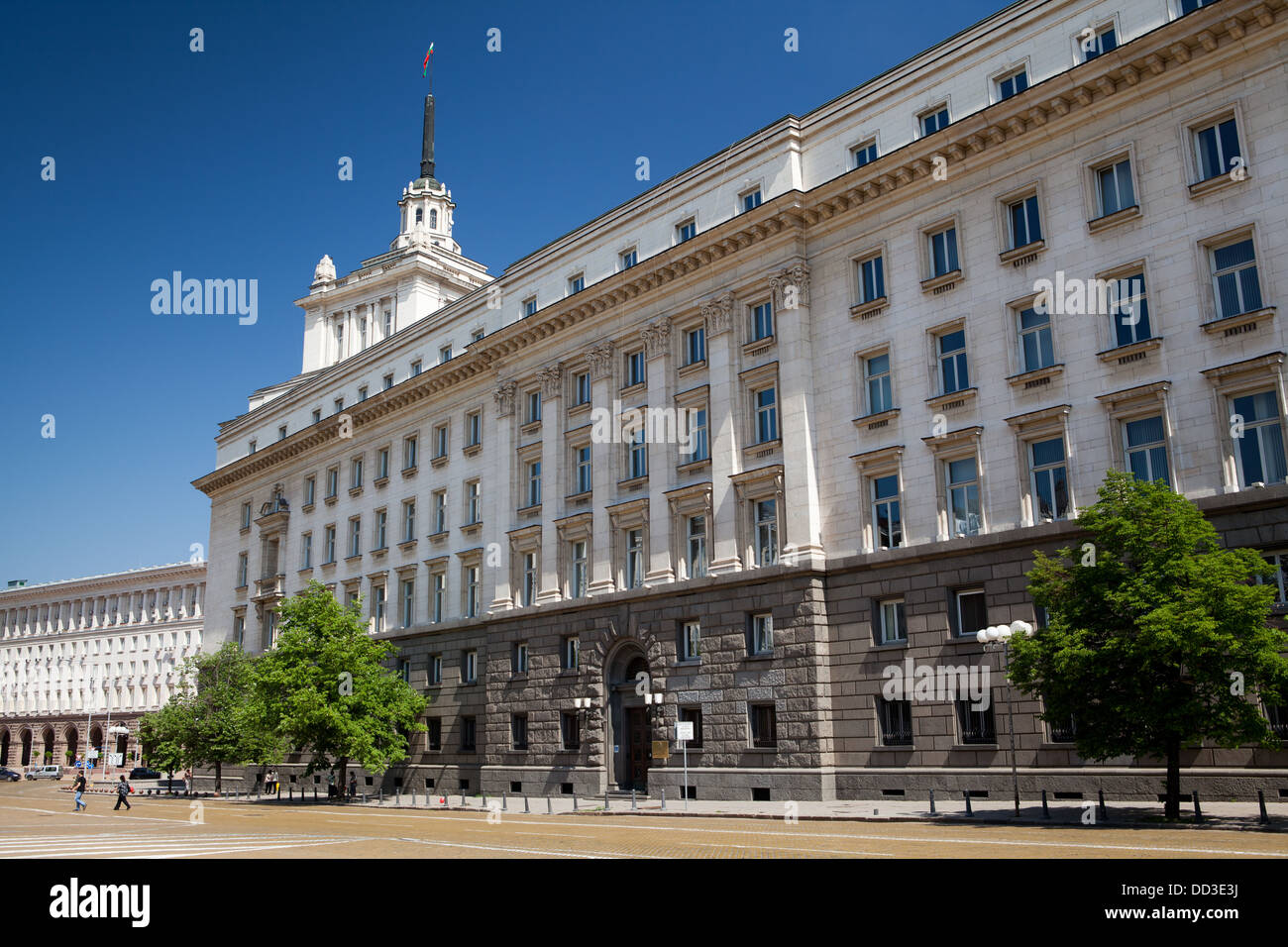 Das Gebäude des Vorsitzes der Republik in der Hauptstadt Sofia, Bulgarien. Stockfoto