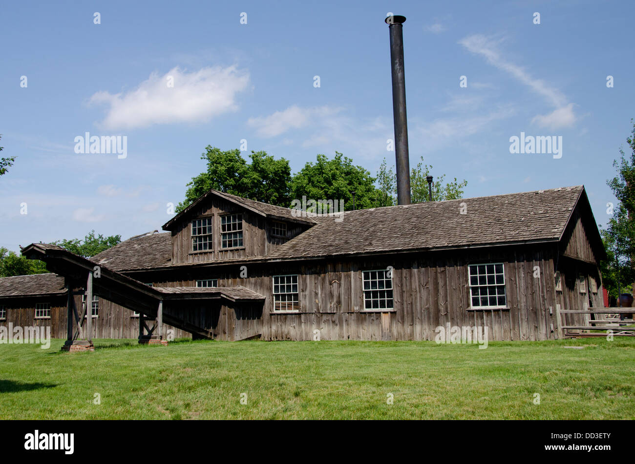 Dearborn, Michigan Greenfield Village. Freiem Himmel lebendiges Museum über die Geschichte von Amerika. Stony Creek Sägewerk, c. 1938. Stockfoto