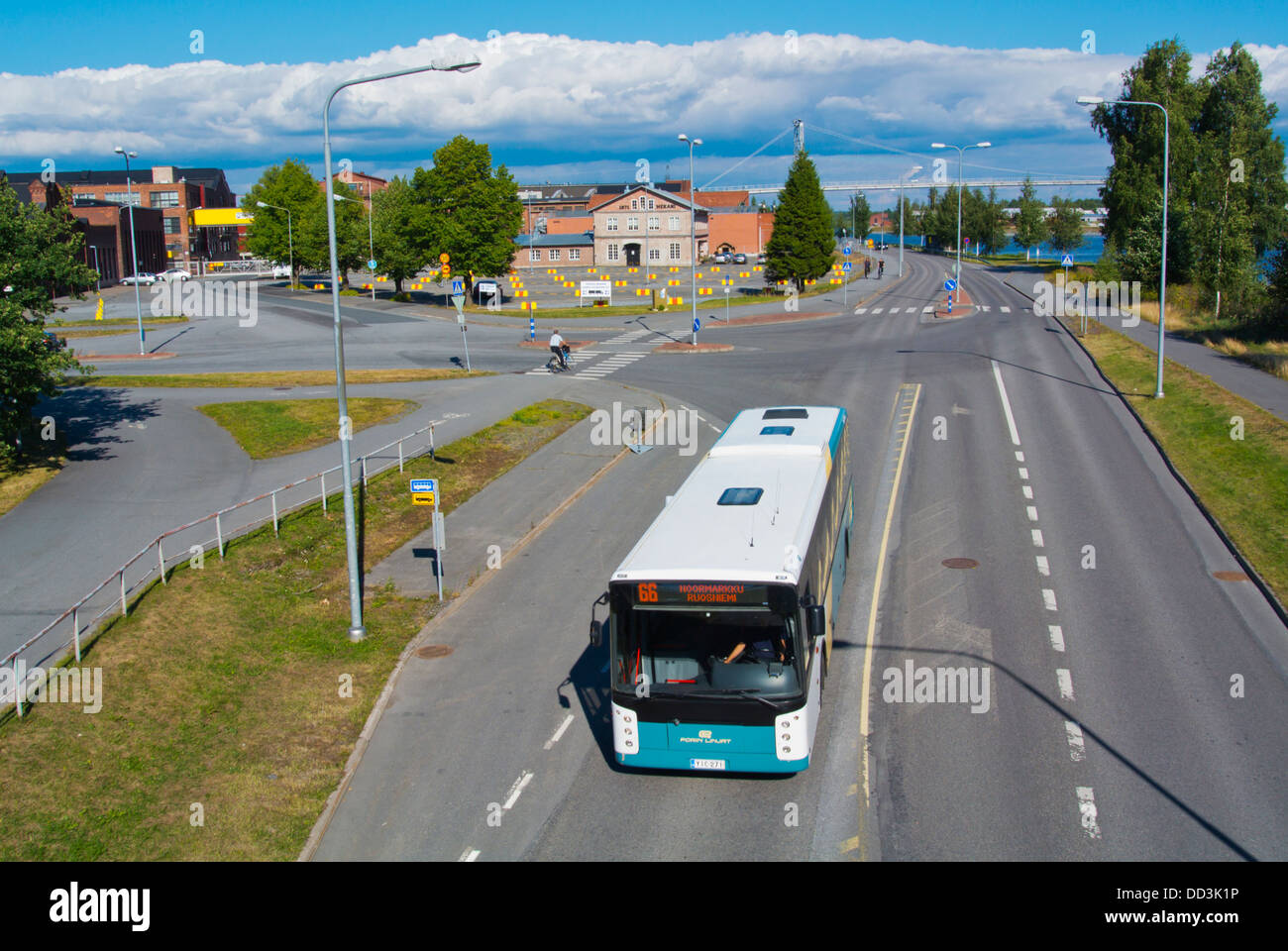 Ruosniementie Straße erhöhte Ansicht Pori-Finnland-Nordeuropa Stockfoto