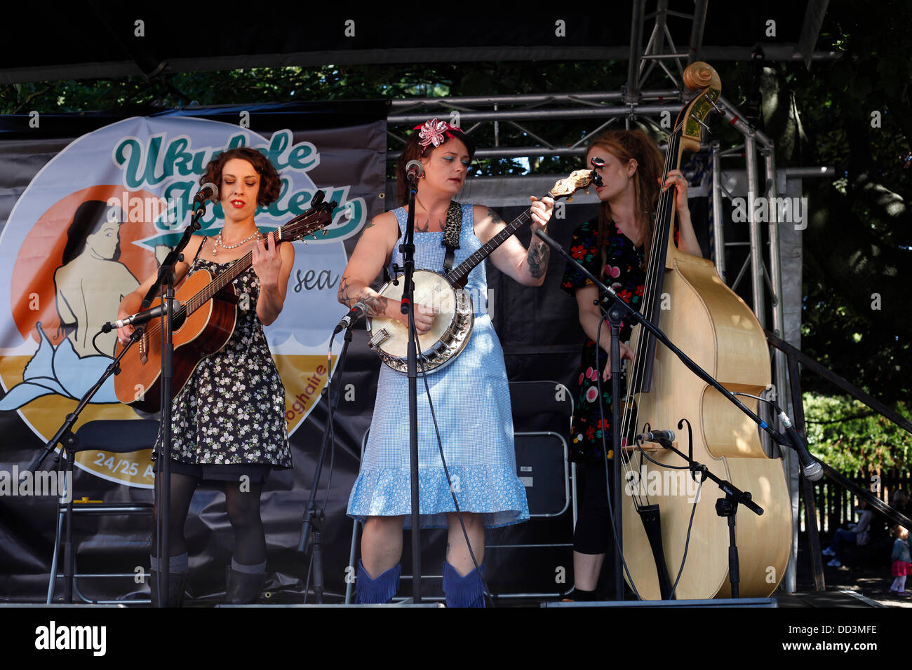 Dun Laoghaire, Dublin County, Irland. 25. August 2013. Die Ukulele