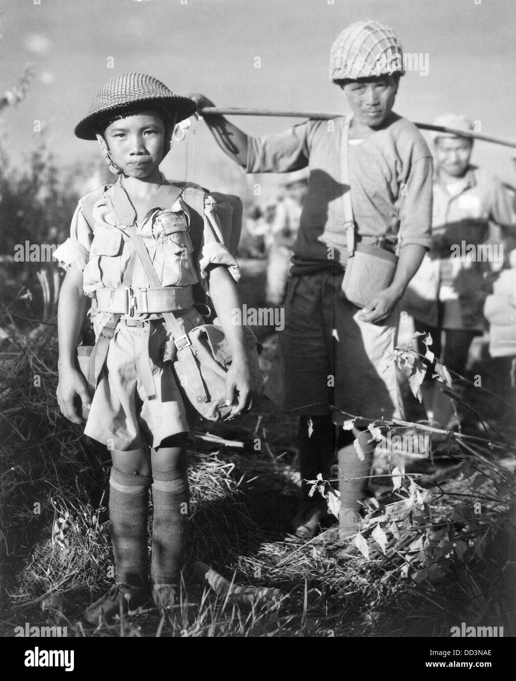 Chinesische Kindersoldaten in Burma, 1944 Stockfoto