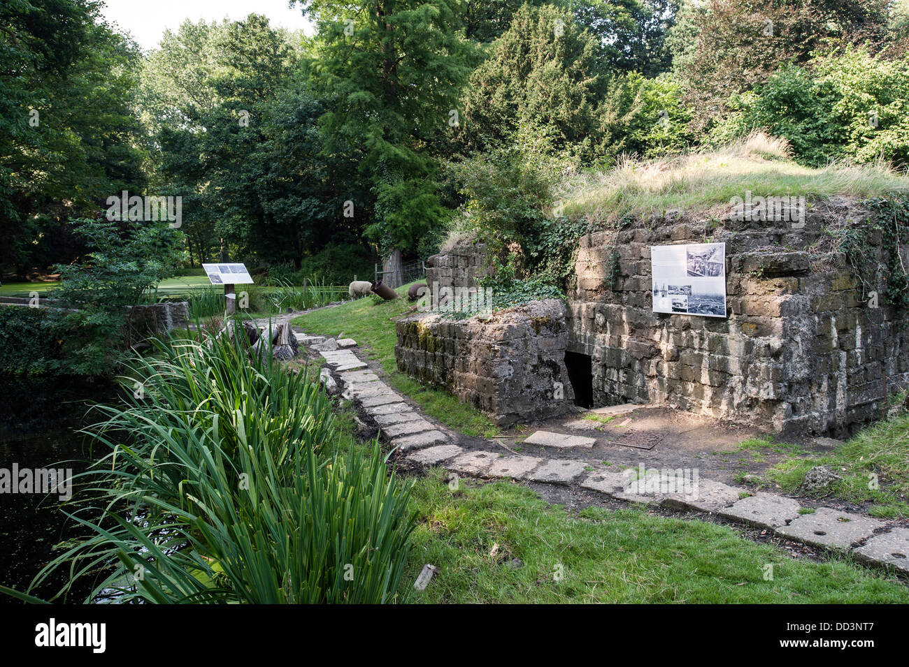Deutsch WW1 Bunker und Teich gemacht durch ersten Weltkrieg eine Grube