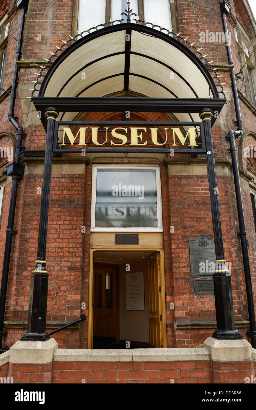 Chesterfield Museum and Art Gallery Haupteingang UK Stockfoto