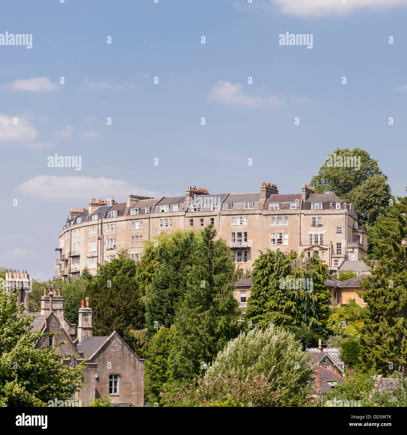 Eine Reihe von georgischen Reihenhaus befindet sich in Bath, Somerset, England, Großbritannien, Uk Stockfoto