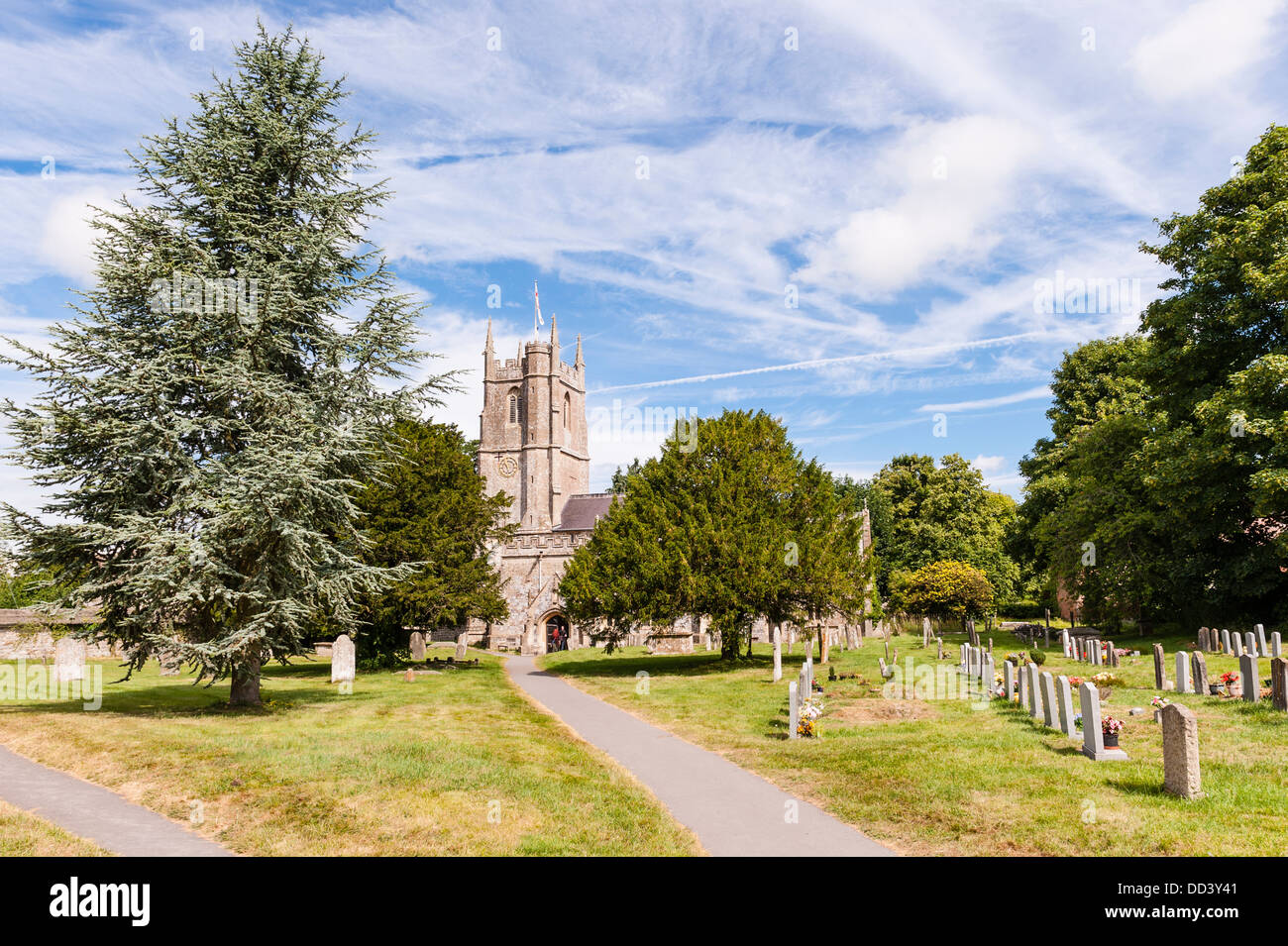 Die Pfarrkirche St. Jakob in Avebury, Wiltshire, England, Großbritannien, Uk Stockfoto