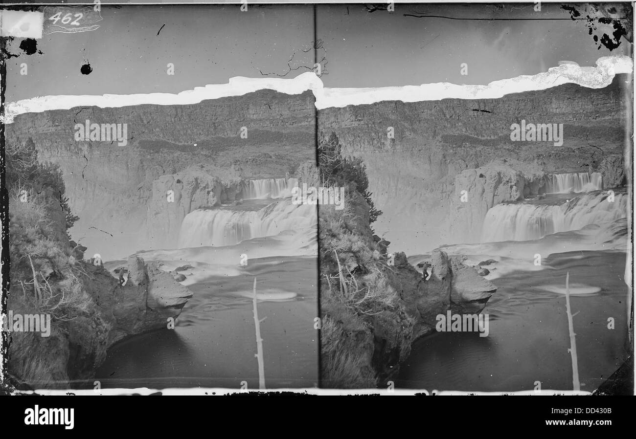 Die Shoshone Falls am Snake River in Idaho sind mit einer Höhe von 212 Metern einer der größten natürlichen Wasserfälle in den Vereinigten Staaten. Es ist ein beliebtes Touristenziel und ein Hauptmerkmal des Shoshone Falls Park. Stockfoto