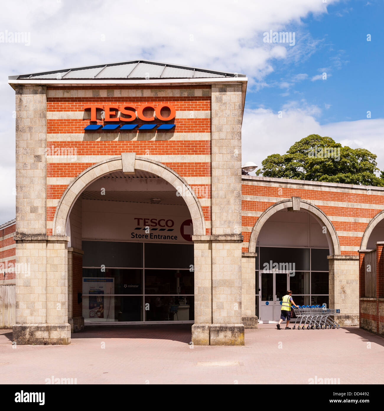 Tesco-Supermarkt in Shaftesbury, Dorset, England, Großbritannien, Uk Stockfoto