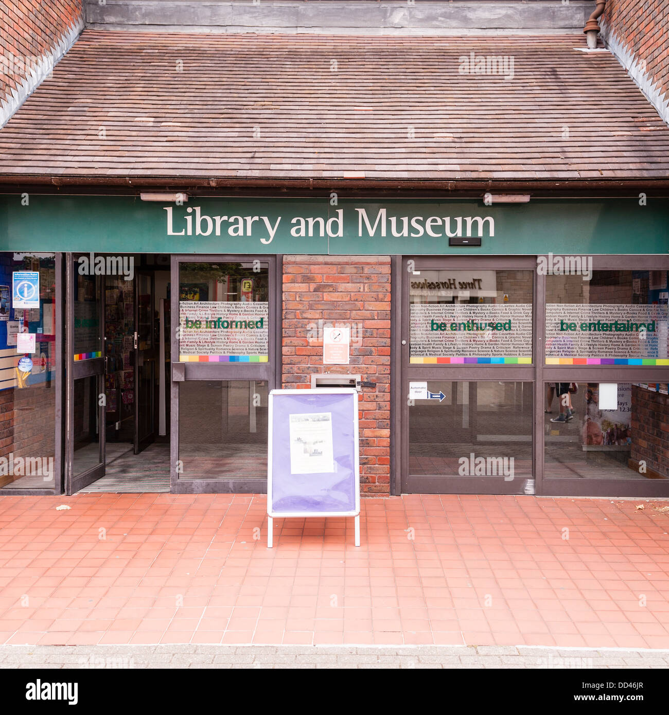 The Library and Museum in Warminster in Wiltshire, England, Großbritannien, Vereinigtes Königreich Stockfoto