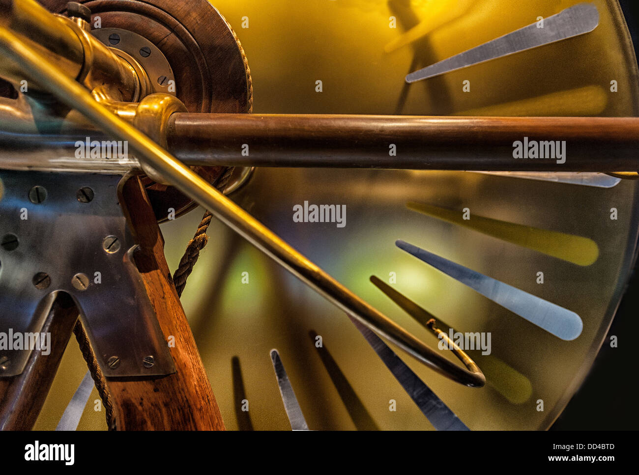 ein Detailbild redaktionellen Stil von einer frühen statische Elektrizitätsgenerator Stockfoto