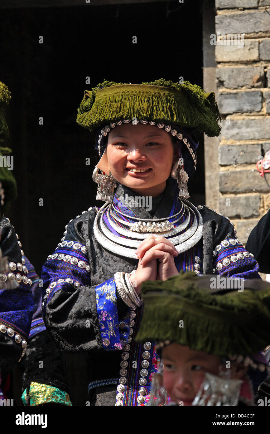 Miao Ethnie in Guizhou China Stockfoto