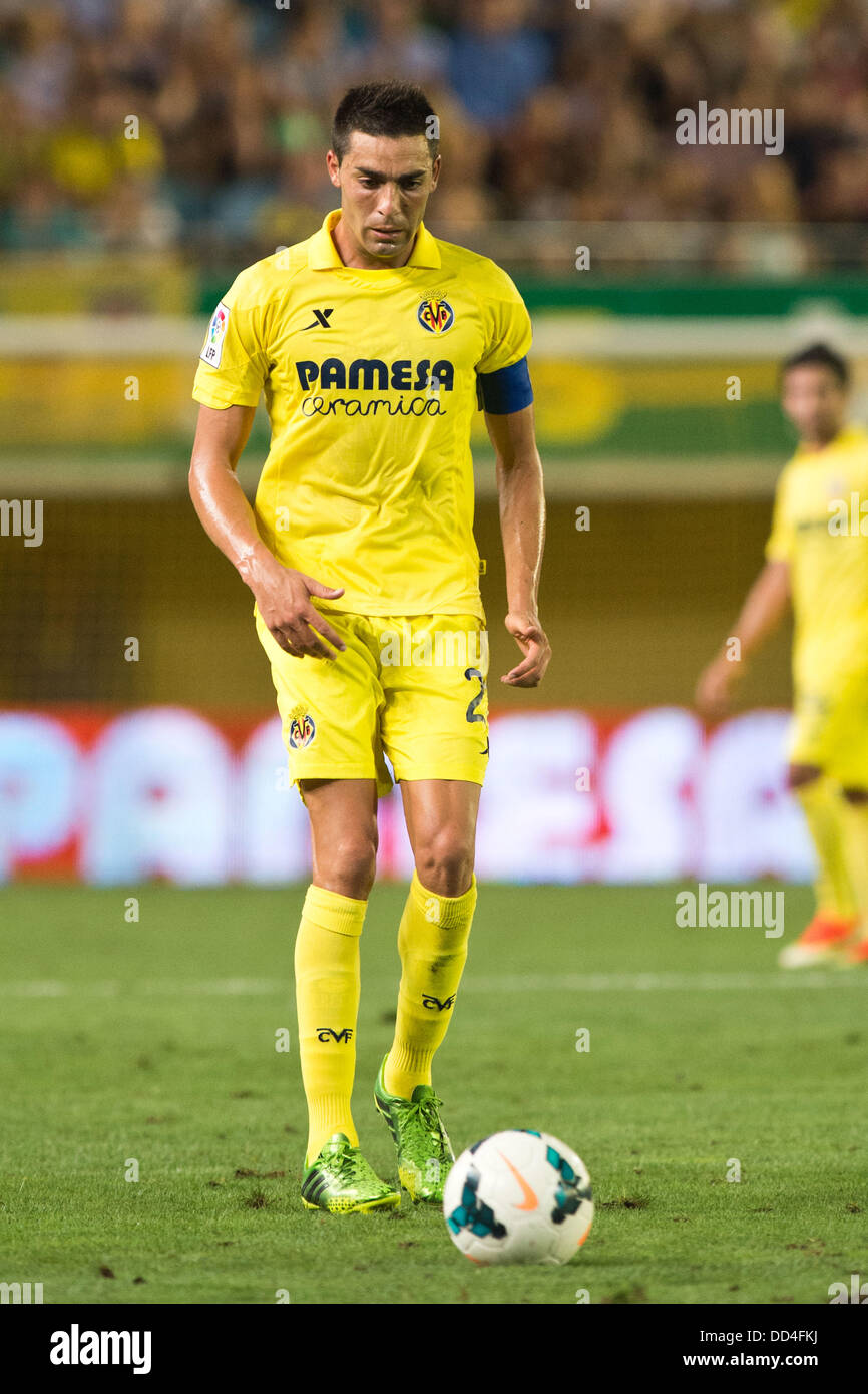 Bruno Soriano (Villarreal), 24. August 2013 - Fußball / Fußball: spanische Primera Division "Liga BBVA (Espanola)" match zwischen Villarreal CF 2: 1 Real Valladolid im Estadio El Madrigal in Villarreal, Spanien. (Foto von Enrico Calderoni/AFLO SPORT) Stockfoto