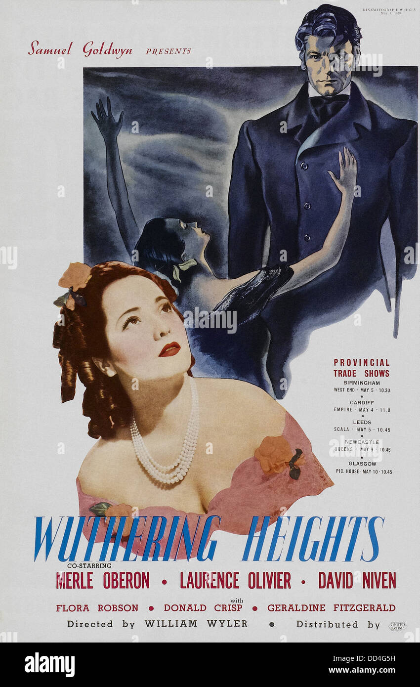 WUTHERING HEIGHTS - Filmplakat - Regie: William Wyler - Vereinigte Künstler, 1939 Stockfoto