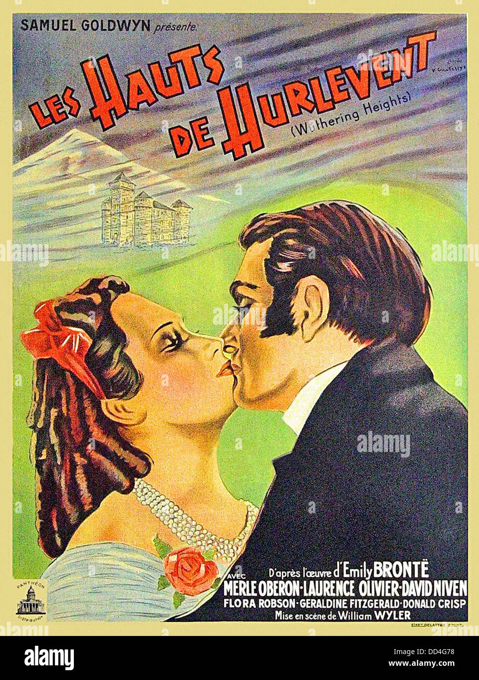 WUTHERING HEIGHTS - französische Filmplakat - Regie: William Wyler - Vereinigte Künstler, 1939 Stockfoto