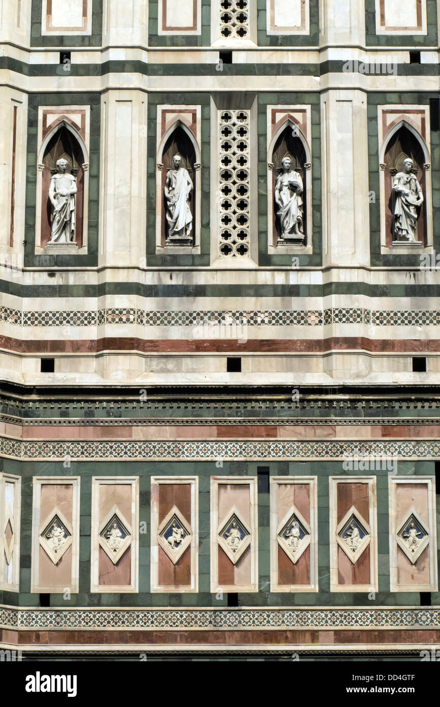 Die Vorderseite des Duomo (Kathedrale) in Florenz Italien Stockfoto