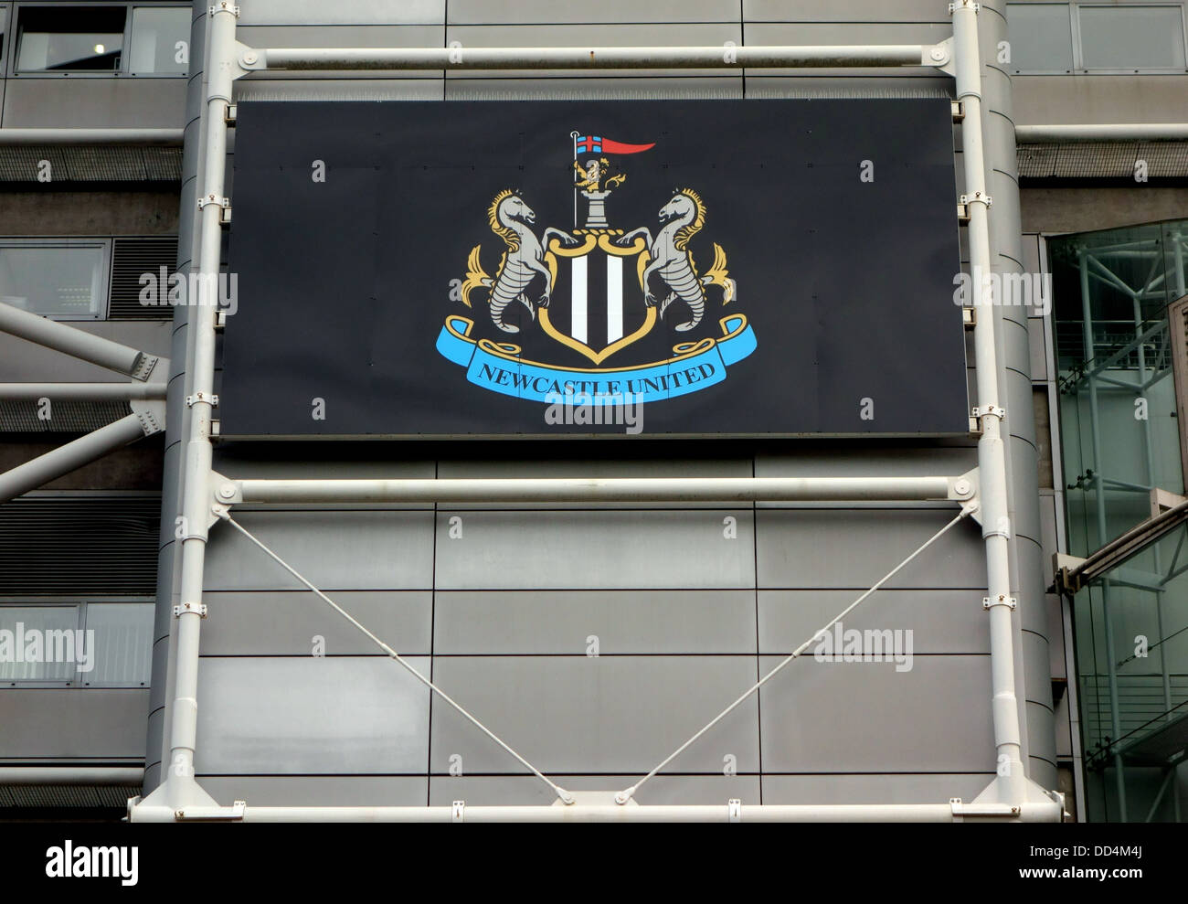 Wappen von Newcastle United Football Club, England Stockfoto