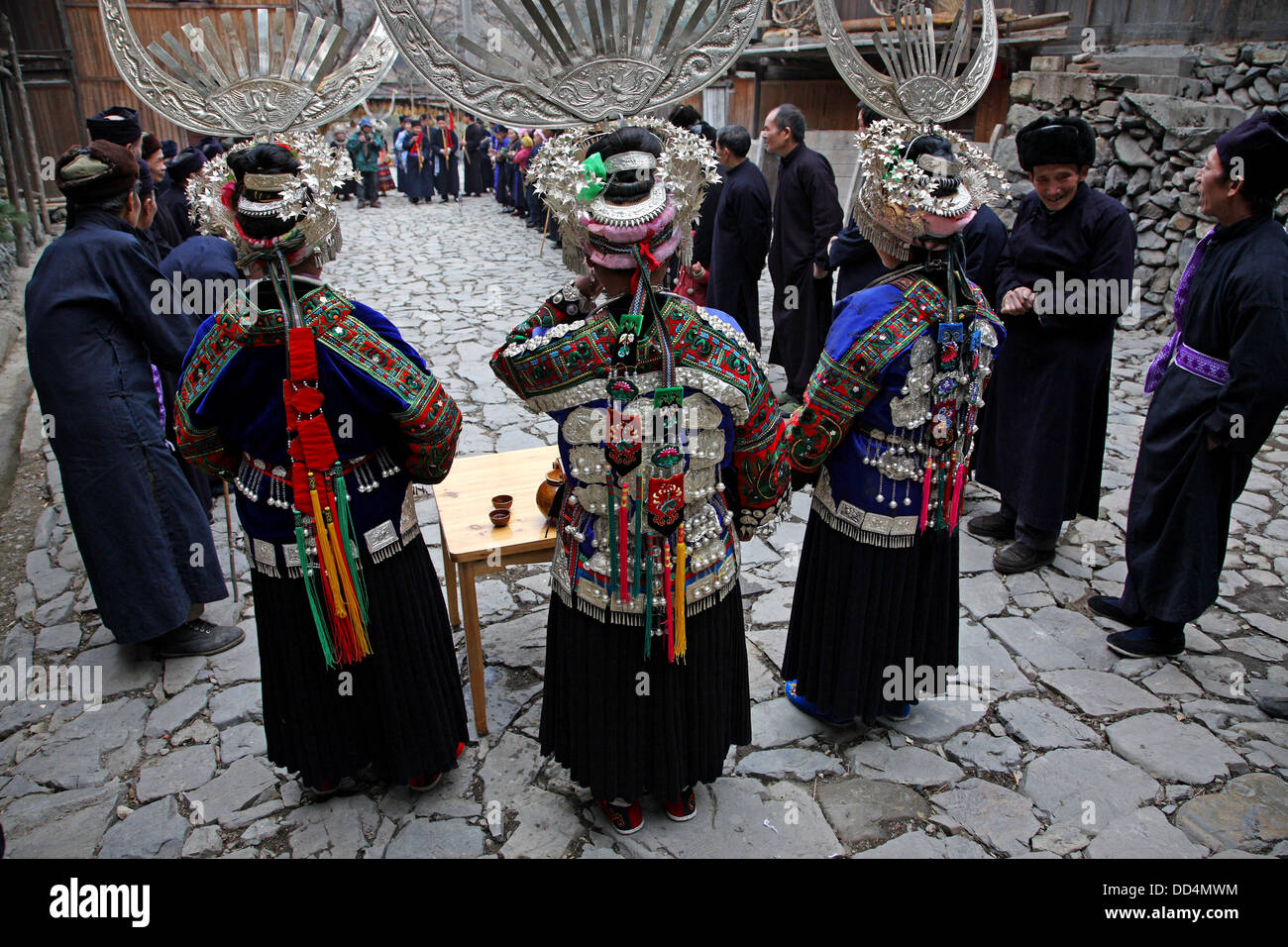 Miao Ethnie in Guizhou China Stockfoto