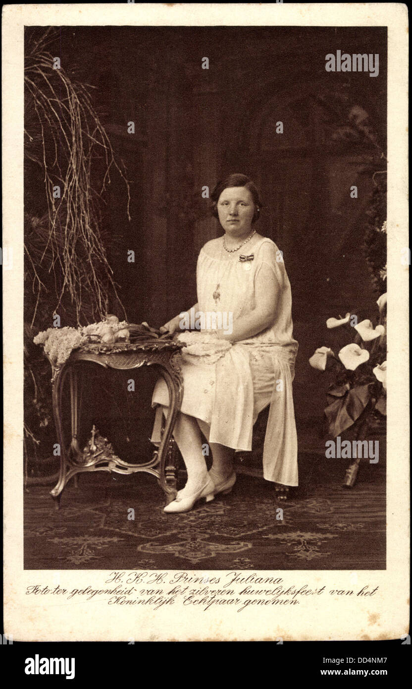AK H.K.H. Prinses Juliana, Prinzessin Juliana der Niederlande; Stockfoto