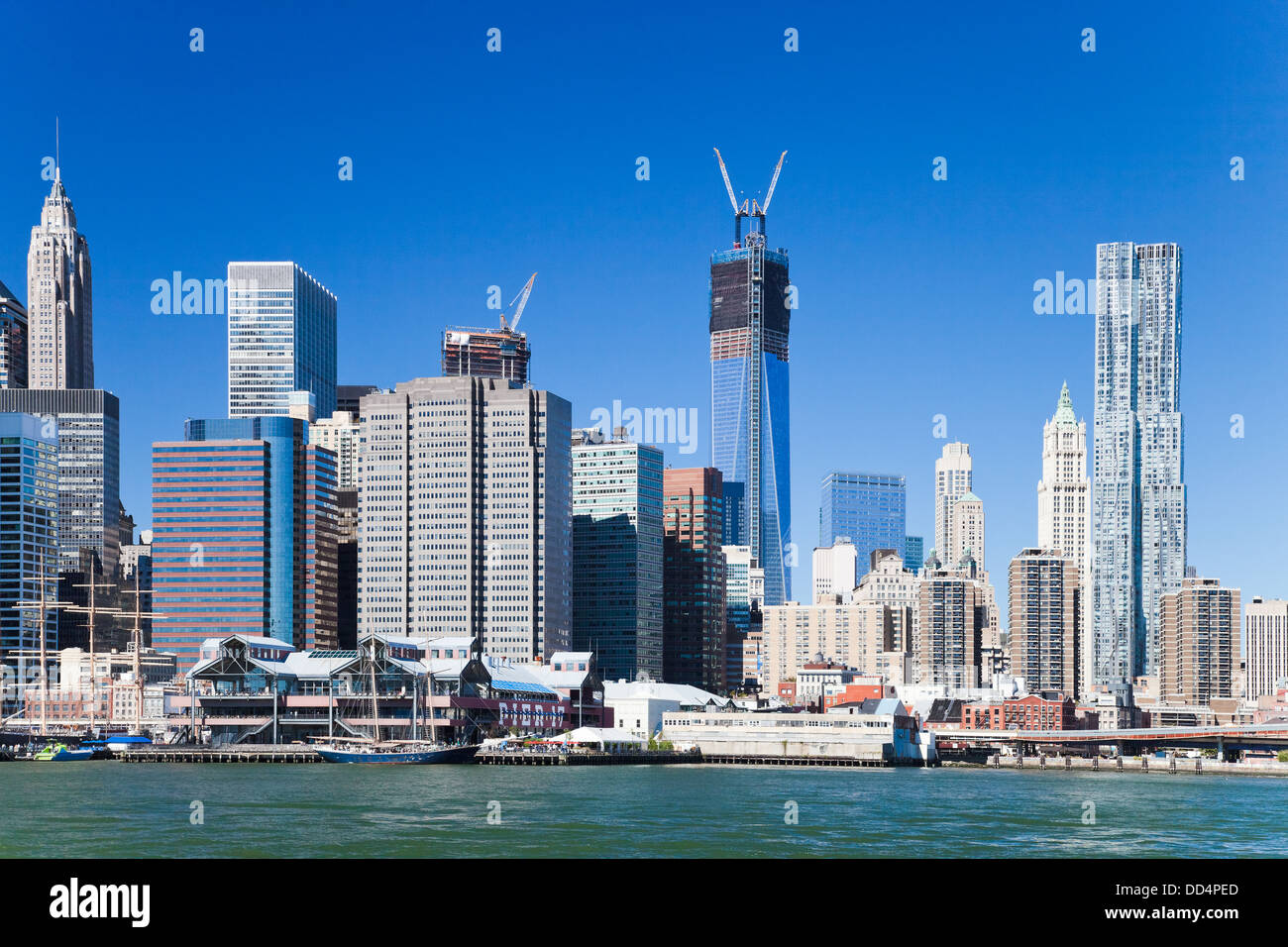 New York City Downtown mit der Freedom tower Stockfoto