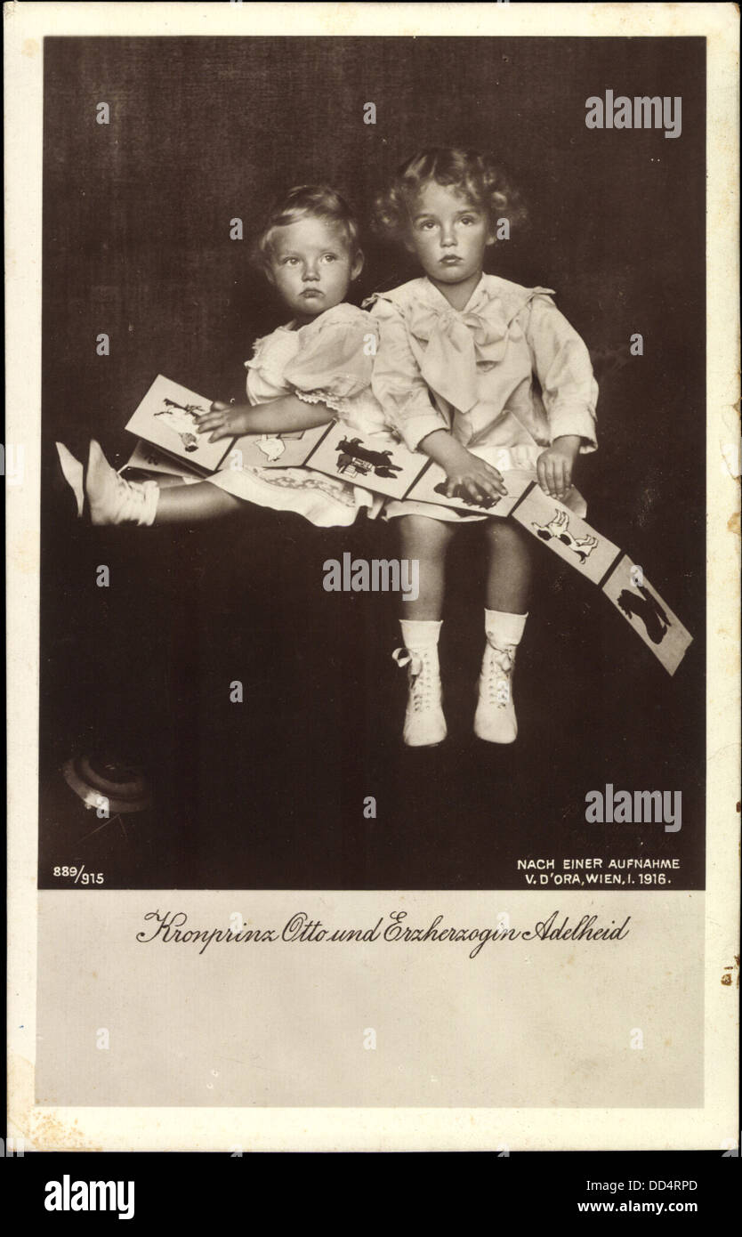 AK Kronprinz Otto Und Erzherzogin Adelheid von Österreich, BKWI 889 915; Stockfoto