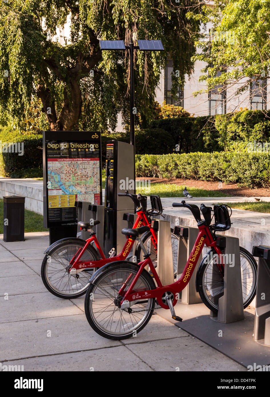 Hauptstadt Bikeshare (CaBi), Fahrrad-sharing-System, Washington, D.C., USA Stockfoto