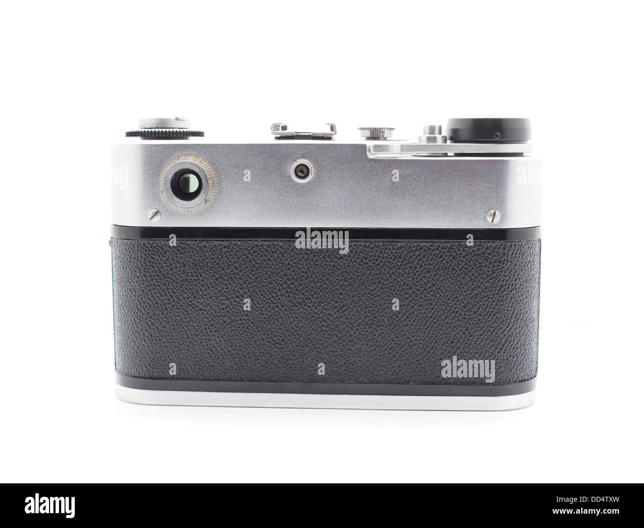 Alte Kamera auf weißem Hintergrund Stockfoto