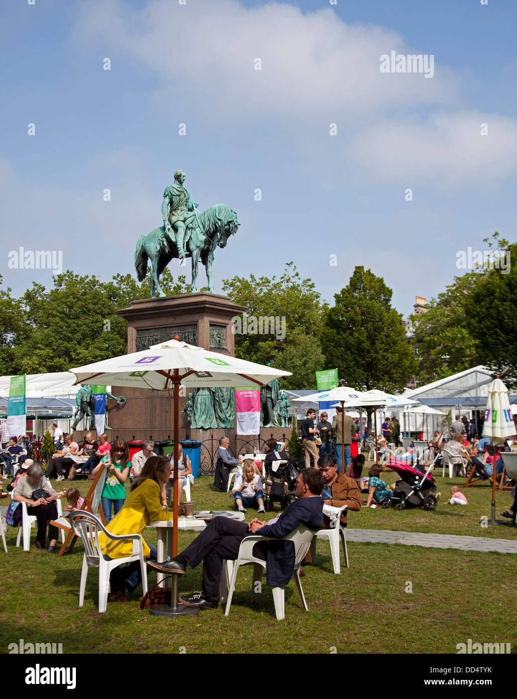 Edinburgh International Book Festival, Charlotte Square, Schottland, Großbritannien Stockfoto
