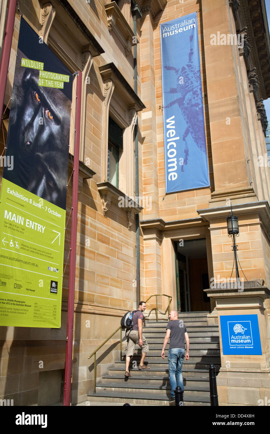 Australian Museum der Naturgeschichte, College street, Sydney Stadtzentrum Stockfoto