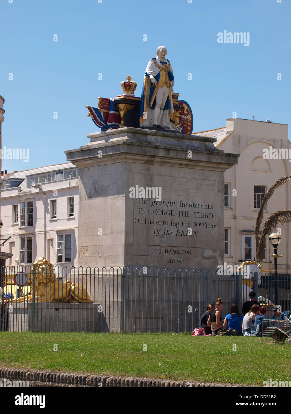 Denkmal für König George III, Weymouth, Dorset, UK 2013 Stockfoto