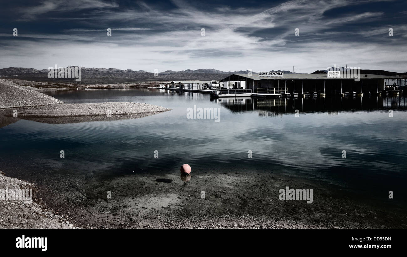 Lake Mead in Mohave County, Arizona und Clark County, Nevada. Gebildet durch Beschlagnahme der Colorado River durch den Hoover-Staudamm Stockfoto