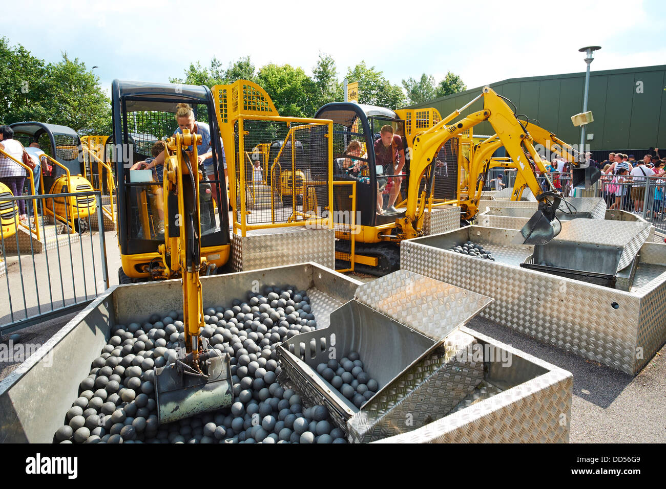 Digger Herausforderung Legoland Windsor UK Stockfoto