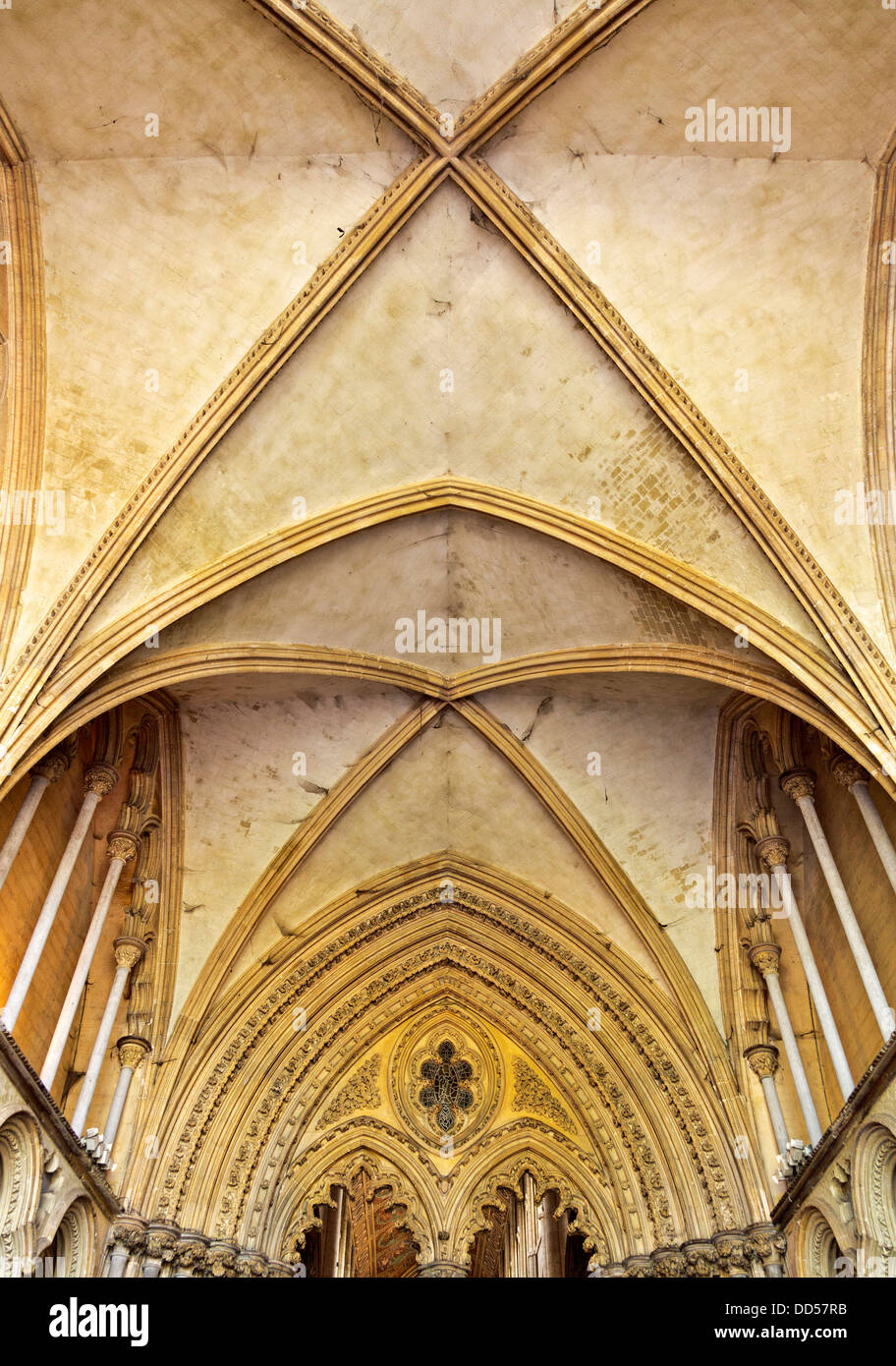 Innendecke der Kathedrale von Ely, Cambridgeshire, England Stockfoto
