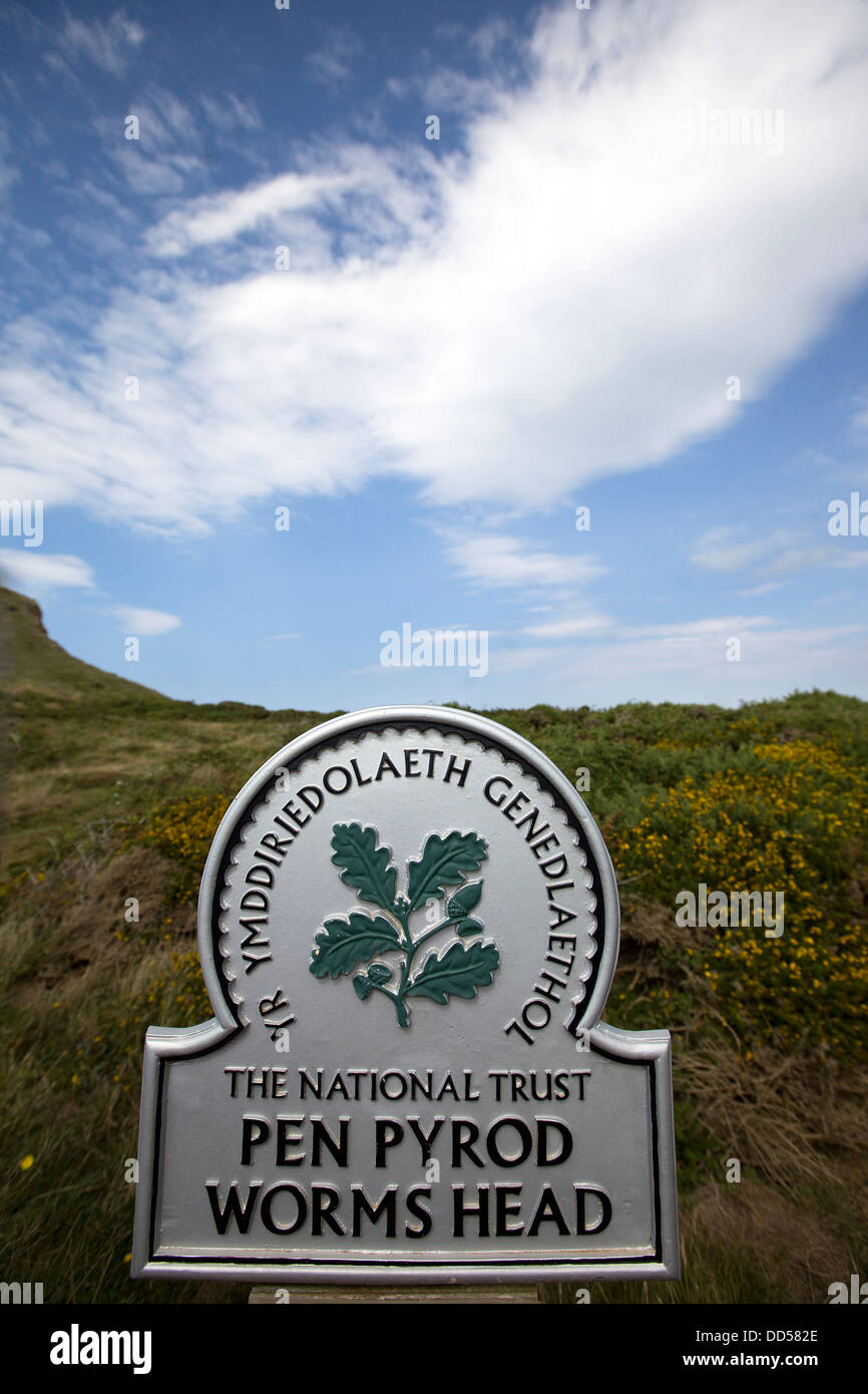 Würmer Kopf, Wales, UK - National Trust Stockfoto