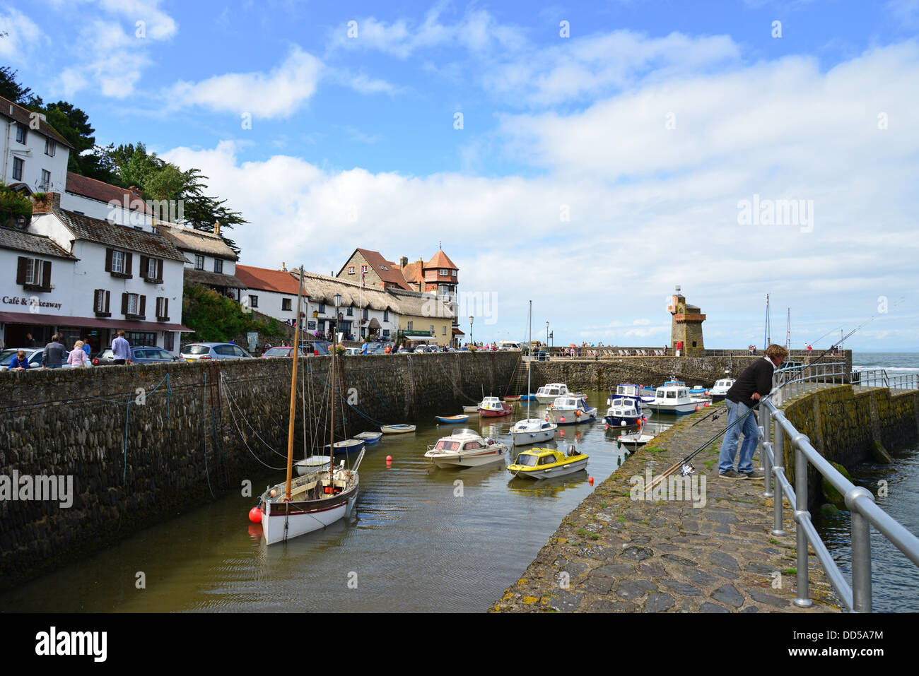 Lynmouth Harbour, Lynmouth, Devon, England, Vereinigtes Königreich Stockfoto