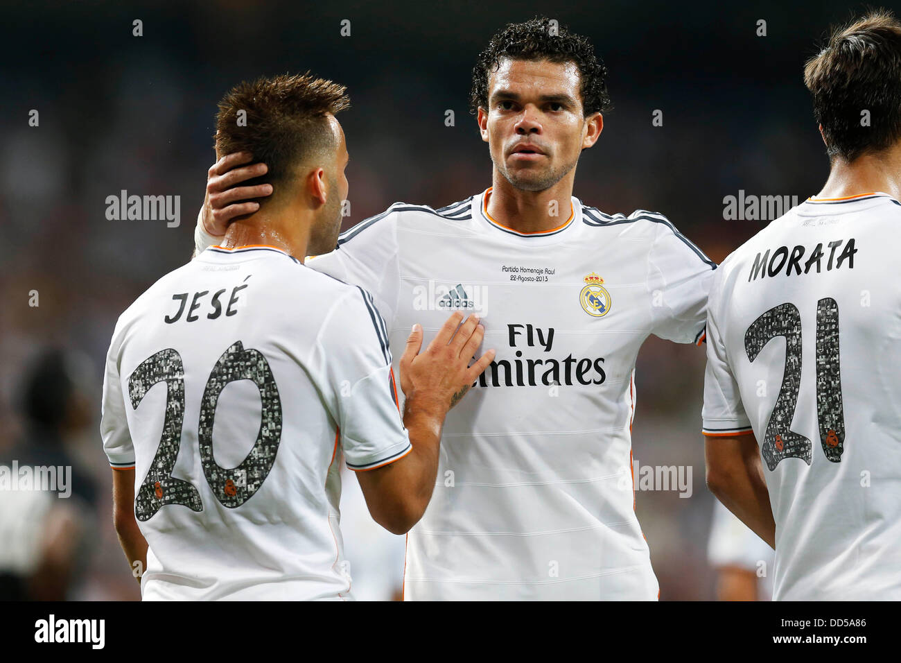 Pepe (Real), 22. August 2013 - Fußball / Fußball: 35. Trofeo Santiago Bernabéu match zwischen Real Madrid 5: 0 Al-Sadd im Estadio Santiago Bernabeu in Madrid, Spanien. (Foto von D.Nakashima/AFLO) Stockfoto