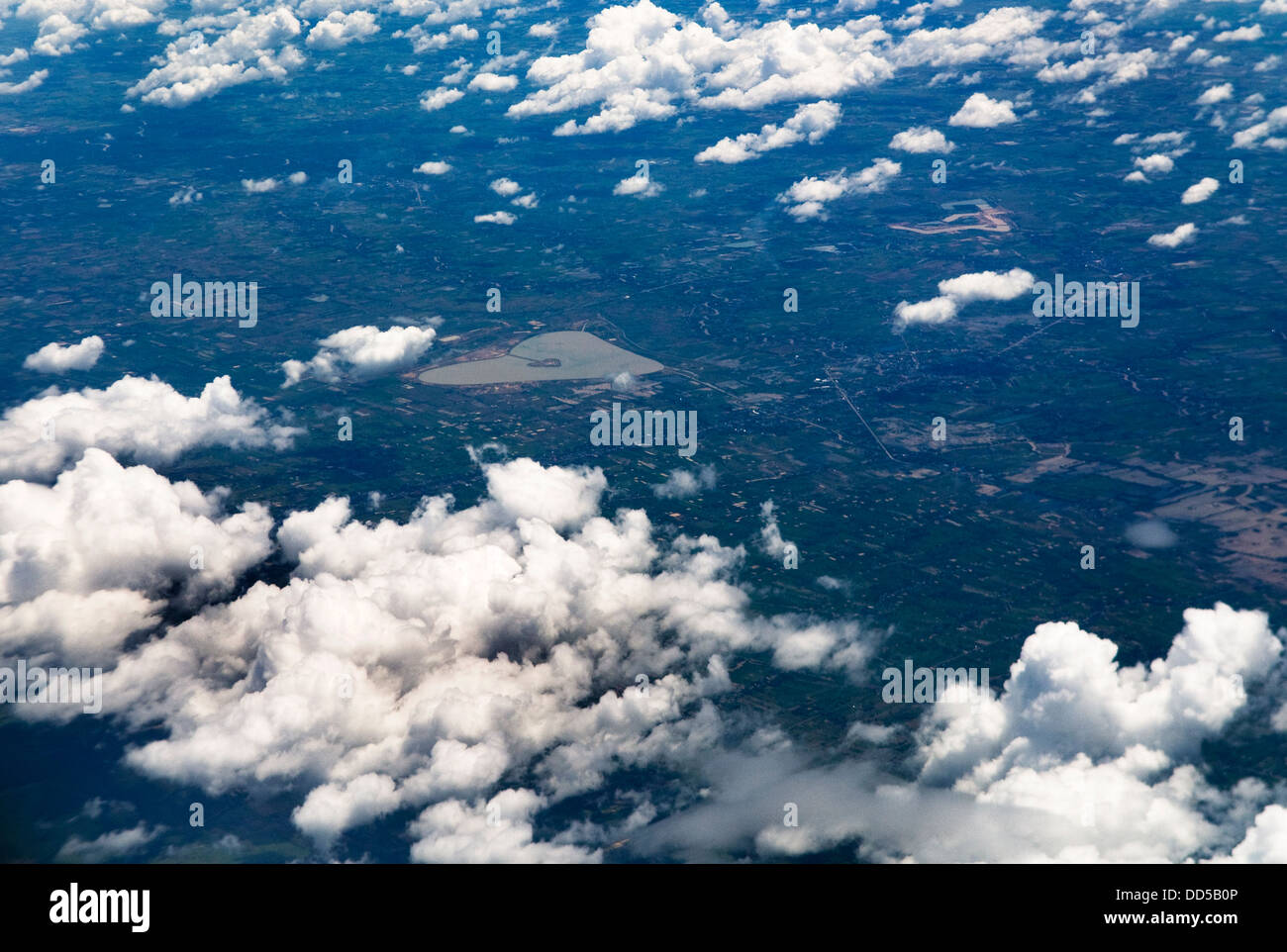 Eine herzförmige Reservoir in Mittel-/ Nord-Thailand. Stockfoto